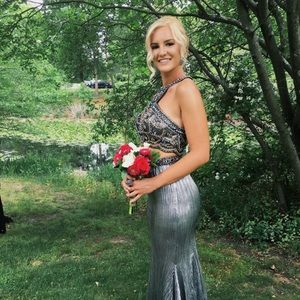 Two piece prom dress